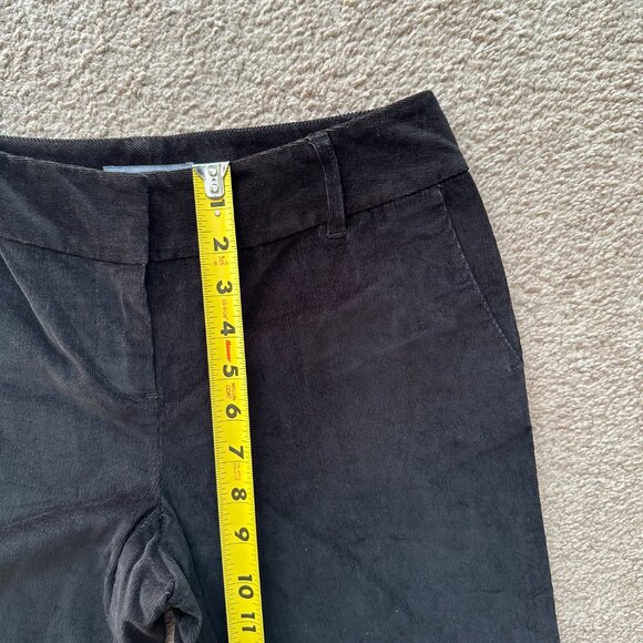 Ann Taylor Pants Womens 2 30x31 Mid Rise Corduroy Black Straight Leg - Picture 8 of 13